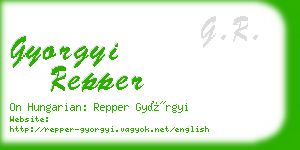 gyorgyi repper business card